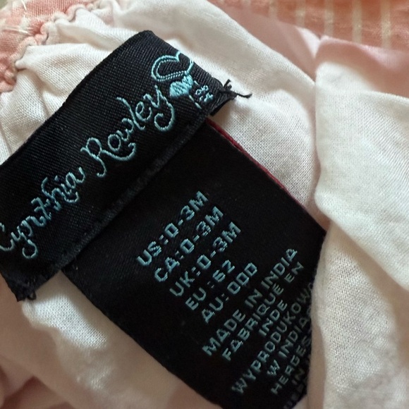 Cynthia Rowley|Baby girl pastel Pink Striped bubble romper with cute bow•••0-3M - Picture 5 of 5